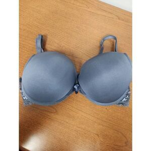Smart & Sexy dusty blue nicely padded lift bra with lace wings. Size 38C